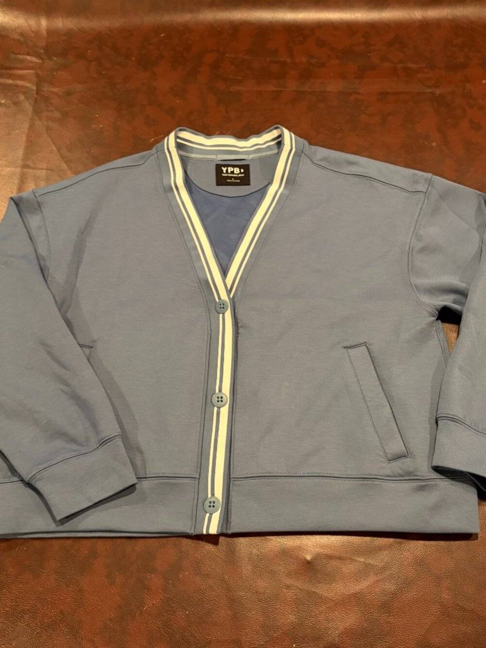 Abercrombie & Fitch YPB Your Personal Best preppy active cardigan, L
